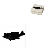 Vis / Grootmondbas Rubberstempel (Gestempeld)