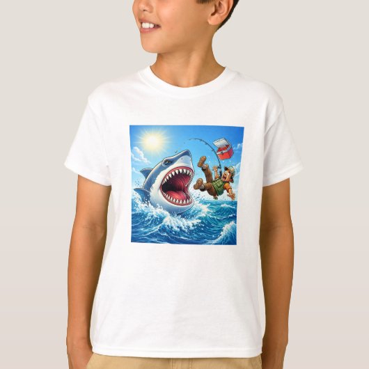 Vis Haai Cartoon T-shirt (Voorkant)