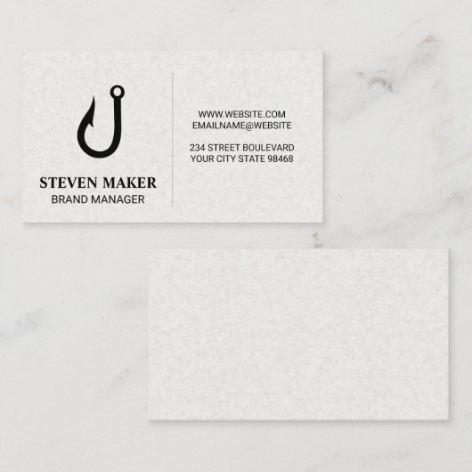 Vis Haak Logo | Bootvaart Visitekaartje (Voorkant / Achterkant)