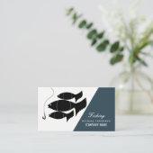 Vis & haak, vissers, Gevist en horsmakreel Visitekaartje (Staand voorkant)