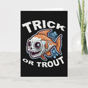 Vis Halloween Vissen Trick Or Treat Griezelige Vis Kaart