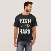 Vis Hard Skelet Vis Bone T - shirts Sharp Teeth (Voorkant volledig)