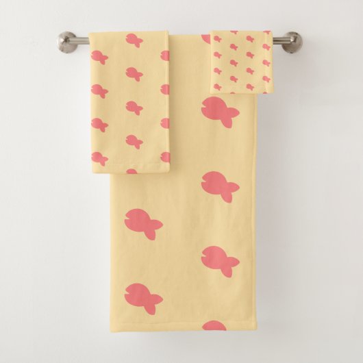 Vis Herhaling Kinderen Baby Bad Handdoek Set (Insitu)