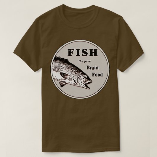 Vis het pure breinvoedsel t-shirt (Design voorkant)