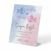 Vis-hij of Vis zij luierspel loterij bord