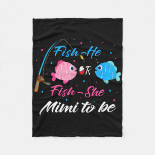 Vis-hij of Vis-zij Mimi om baby geslacht te onthul Fleece Deken