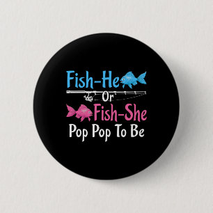 Vis-hij Of Vis-zij Pop Pop Om Geslacht Te Onthulle Ronde Button 5,7 Cm