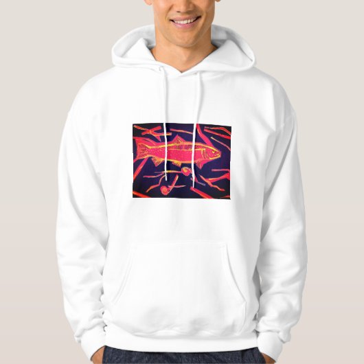 vis hoodie (Voorkant)