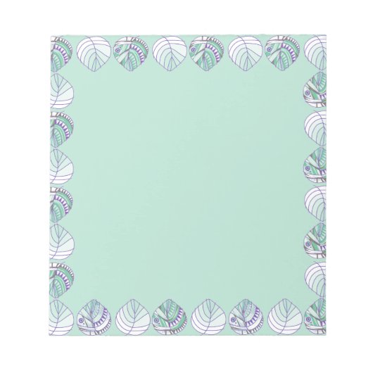 Vis hoofd bladeren zeegras multi notitieblok (Voorkant)