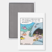 Vis huizen jagen met veel Anemonen Magneet (Voorkant / Achterkant)