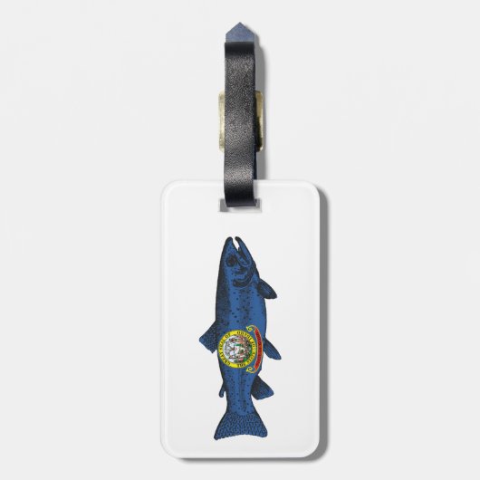 Vis Idaho forel Bagagelabel (Achterkant verticaal)