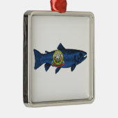 Vis Idaho forel Metalen Ornament (Rechts)