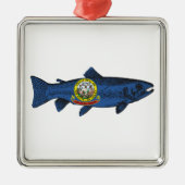 Vis Idaho forel Metalen Ornament (Voorkant)
