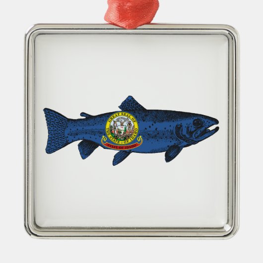 Vis Idaho forel Metalen Ornament (Voorkant)