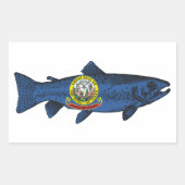 Vis Idaho forel Rechthoekige Sticker (Voorkant)