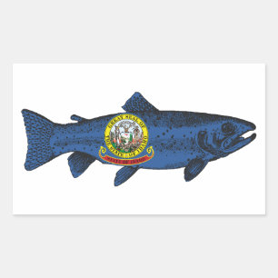 Vis Idaho forel Rechthoekige Sticker