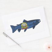 Vis Idaho forel Rechthoekige Sticker (Envelop)