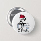 Vis:ijs Ronde Button 5,7 Cm (Voorkant /achterkant)