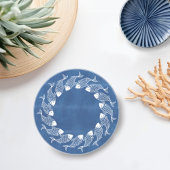 Vis in Blauw & Wit Zandsteen Onderzetter