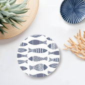 Vis in Blauw & Wit Zandsteen Onderzetter