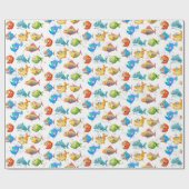 Vis in bubbels cadeaupapier (Vlak)