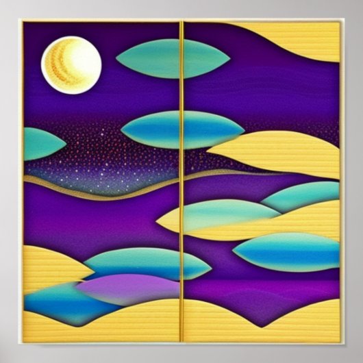 Vis in de lucht en het Poster van het Zee (Voorkant)