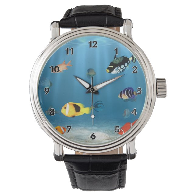 vis in de oceaan horloge (Voorkant)