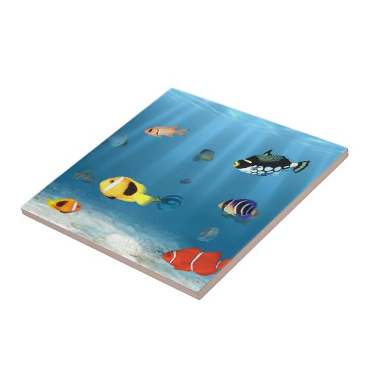vis in de oceaan tegeltje (Zijkant)