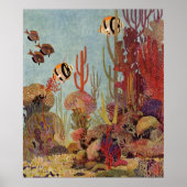 vis in de oceaan, tropisch koraal Angelfish Poster (Voorkant)