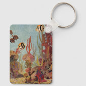  vis in de oceaan, tropisch koraal Angelfish Sleutelhanger (Achterkant)