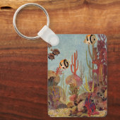  vis in de oceaan, tropisch koraal Angelfish Sleutelhanger (Voorkant)