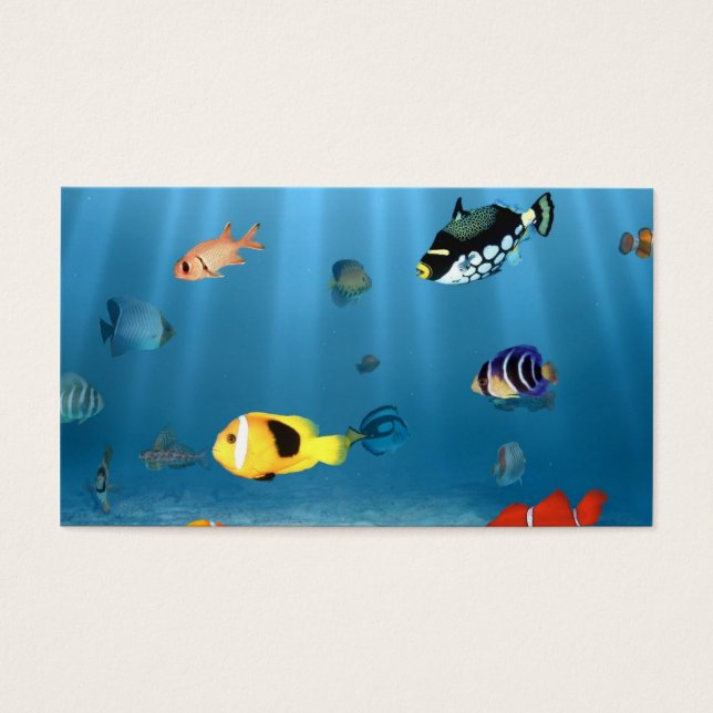 vis in de oceaan visitekaartjes (Voorkant)
