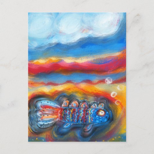 Vis in de Zee Briefkaart (Voorkant)