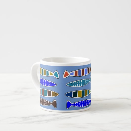 Vis in de Zee Nautical Coastal Espresso Cup Kop (Links)