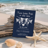 Vis in de zee Nautical Marine Koppel Bruisfeest  Folie Uitnodiging