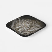 Vis in een Bucket Papieren Bordje (Gebogen)