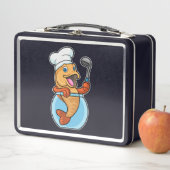 Vis in glas als Cook met soep (In situ)