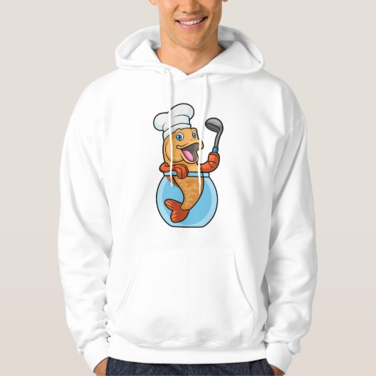 Vis in glas als Cook met soep Hoodie (Voorkant)