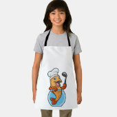 Vis in glas als Cook met soep Schort (Insitu)