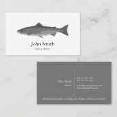 Vis in grijs visitekaartje (Voorkant / Achterkant)