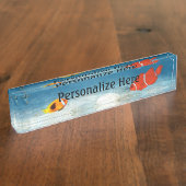 Vis in het Bord van de naam Ocean Desk Naambordje (Zijkant)