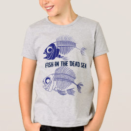 "Vis in het Dode Zee" met visskeletten T-shirt