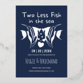 Vis in het Zee Nautical Save the Date Kaart (Voorkant)