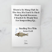 Vis in het Zee Romantisch liefde Wenskaart Feestdagen Kaart (Binnen)