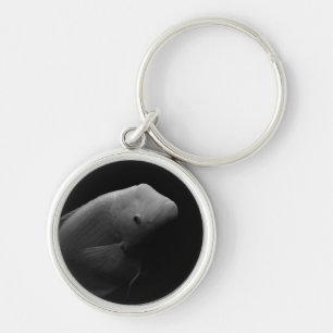 Vis in tank - foto van zwart-witkunst sleutelhanger