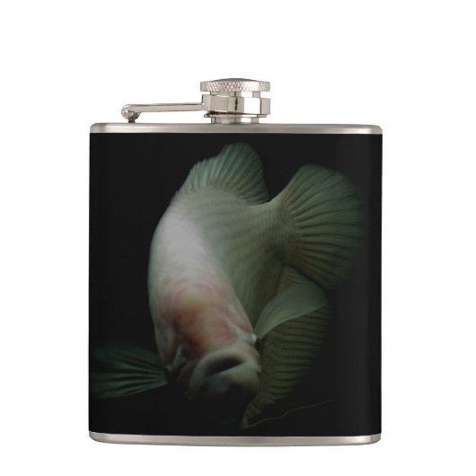 Vis in tankportret heupfles (Voorkant)