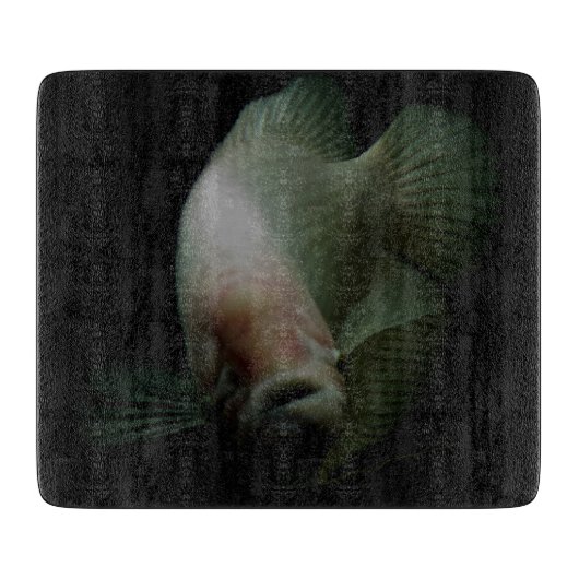 Vis in tankportret snijplank (Voorkant)