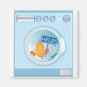 vis in wasmachinekamer magneet