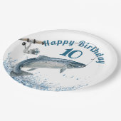 Vis in water 10e Bord op jaarpapier (Gekanteld)