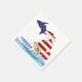 Vis in water en Vlag Michigan Servet (Hoek)